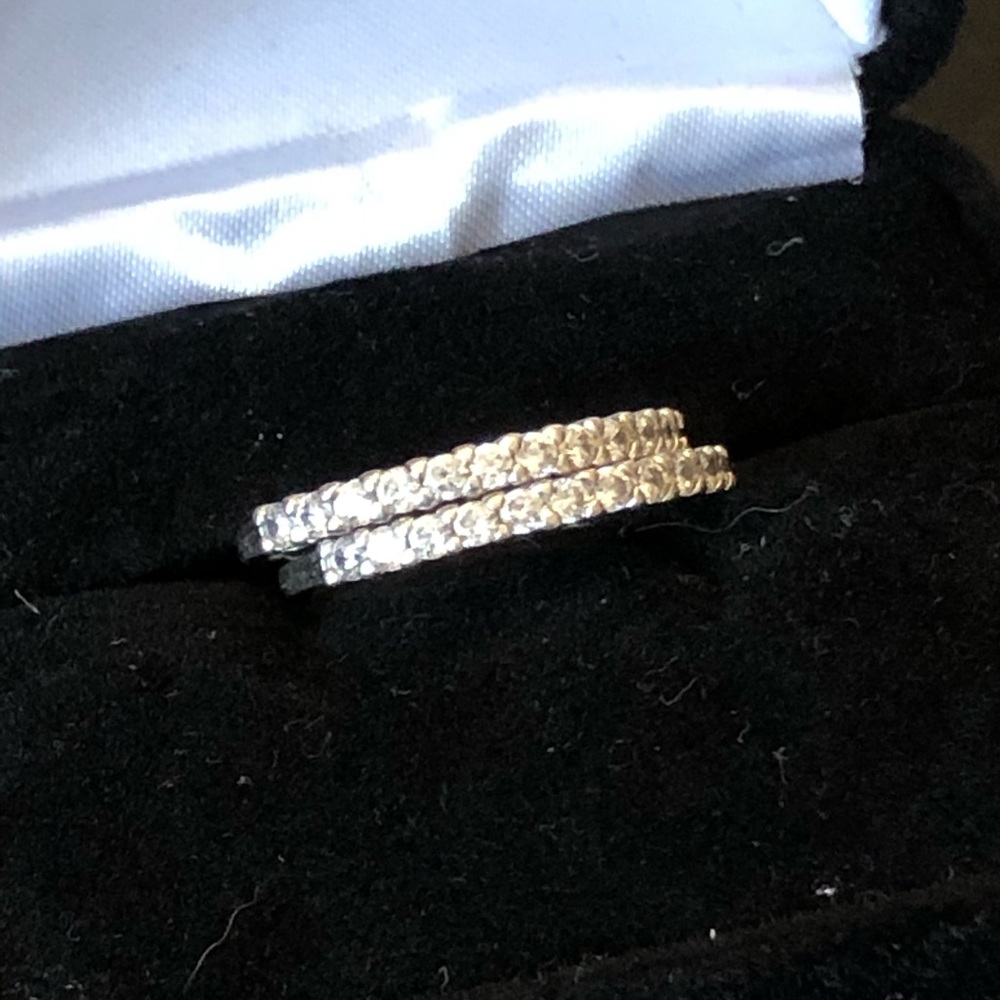 SS stamped Eternity bands.Sz 8/8.5.